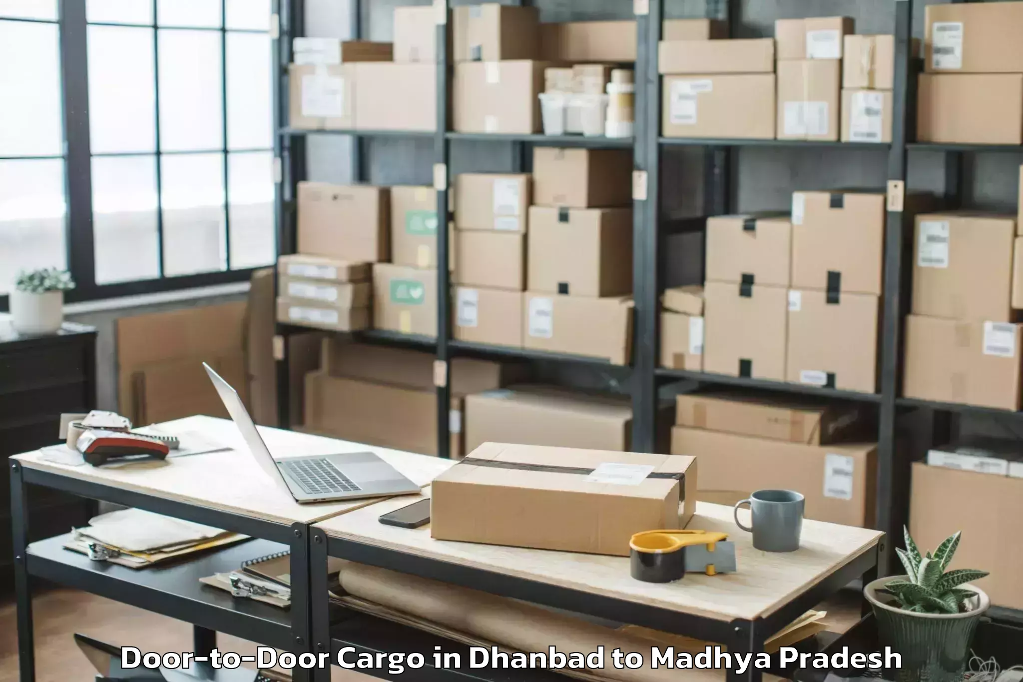 Hassle-Free Dhanbad to Dhar Door To Door Cargo